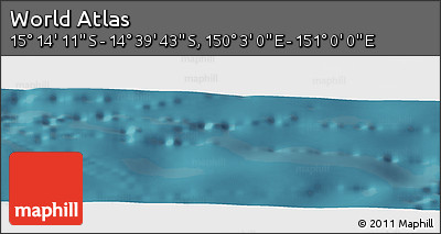 Satellite Panoramic Map of the Area around 14° 56' 57" S, 150° 31' 30" E
