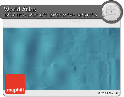 Satellite 3D Map of the Area around 14° 56' 57" S, 150° 22' 30" W