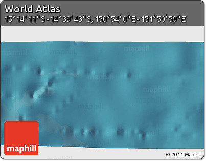 Satellite 3D Map of the Area around 14° 56' 57" S, 151° 22' 30" E