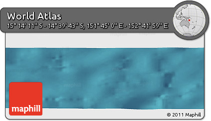 Satellite Panoramic Map of the Area around 14° 56' 57" S, 152° 13' 29" E