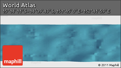 Satellite Panoramic Map of the Area around 14° 56' 57" S, 152° 13' 29" E