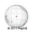 Outline Map of the Area around 14° 56' 57" S, 152° 4' 29" W, rectangular outline