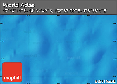 Physical Map of the Area around 14° 56' 57" S, 153° 4' 29" E