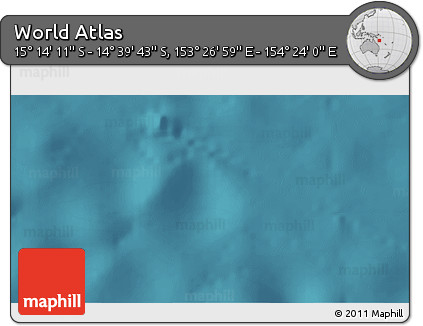 Satellite 3D Map of the Area around 14° 56' 57" S, 153° 55' 30" E