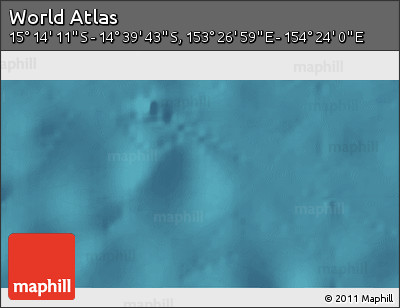 Satellite 3D Map of the Area around 14° 56' 57" S, 153° 55' 30" E