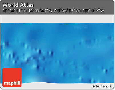 Physical 3D Map of the Area around 14° 56' 57" S, 155° 28' 29" W
