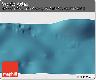 Satellite 3D Map of the Area around 14° 56' 57" S, 156° 28' 29" E