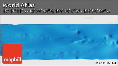 Physical Panoramic Map of the Area around 14° 56' 57" S, 156° 19' 29" W