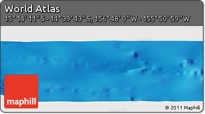 Physical Panoramic Map of the Area around 14° 56' 57" S, 156° 19' 29" W