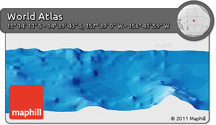 Political Panoramic Map of the Area around 14° 56' 57" S, 157° 10' 30" W
