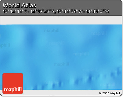 Shaded Relief 3D Map of the Area around 14° 56' 57" S, 15° 13' 29" W