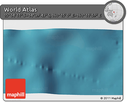 Satellite 3D Map of the Area around 14° 56' 57" S, 160° 43' 29" E