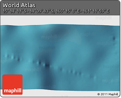 Satellite 3D Map of the Area around 14° 56' 57" S, 160° 43' 29" E