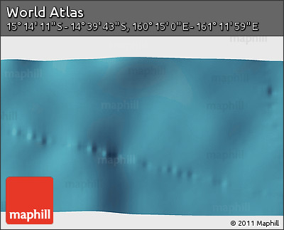 Satellite 3D Map of the Area around 14° 56' 57" S, 160° 43' 29" E