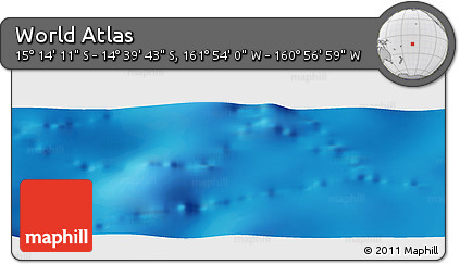 Physical Panoramic Map of the Area around 14° 56' 57" S, 161° 25' 30" W