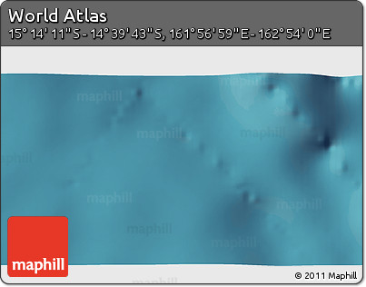 Satellite 3D Map of the Area around 14° 56' 57" S, 162° 25' 30" E