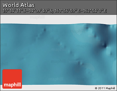 Satellite 3D Map of the Area around 14° 56' 57" S, 162° 25' 30" E