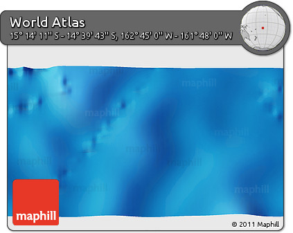 Physical 3D Map of the Area around 14° 56' 57" S, 162° 16' 30" W