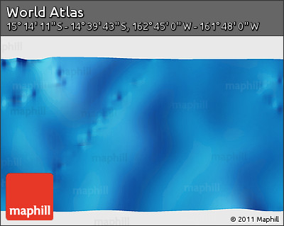Physical 3D Map of the Area around 14° 56' 57" S, 162° 16' 30" W