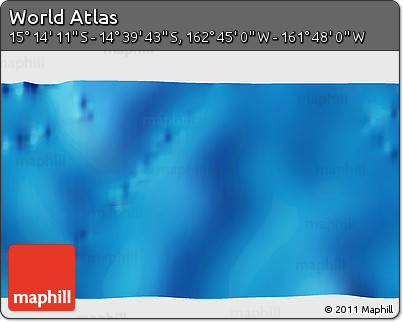 Physical 3D Map of the Area around 14° 56' 57" S, 162° 16' 30" W