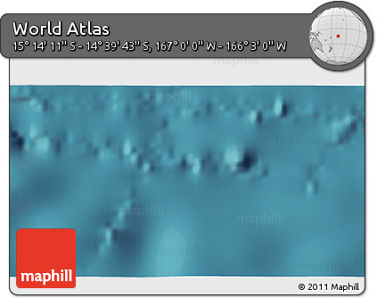 Satellite 3D Map of the Area around 14° 56' 57" S, 166° 31' 30" W