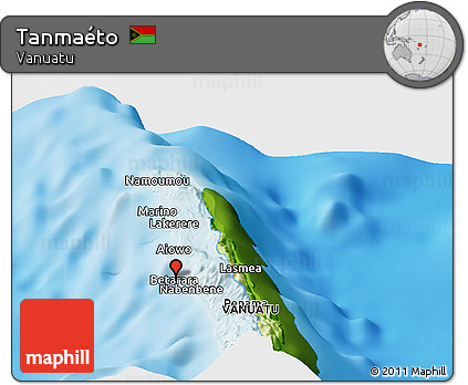 Physical Panoramic Map of Tanmaéto