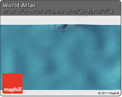 Satellite 3D Map of the Area around 14° 56' 57" S, 168° 13' 29" W