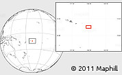Blank Location Map of the area around 14° 56' 57" S, 168° 13' 29" W