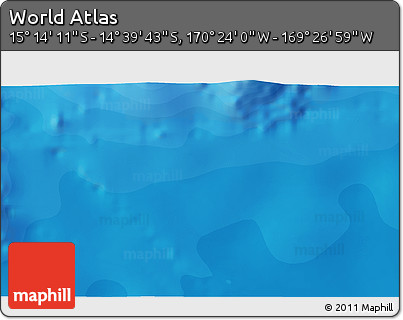Political 3D Map of the Area around 14° 56' 57" S, 169° 55' 30" W