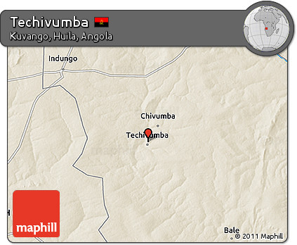 Shaded Relief 3D Map of Techivumba