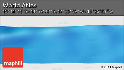 Physical Panoramic Map of the Area around 14° 56' 57" S, 16° 55' 29" W