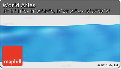 Physical Panoramic Map of the Area around 14° 56' 57" S, 16° 55' 29" W