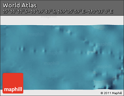 Satellite 3D Map of the Area around 14° 56' 57" S, 170° 4' 29" E
