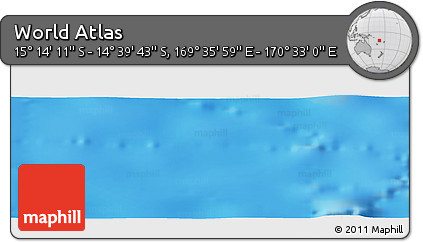 Physical Panoramic Map of the Area around 14° 56' 57" S, 170° 4' 29" E
