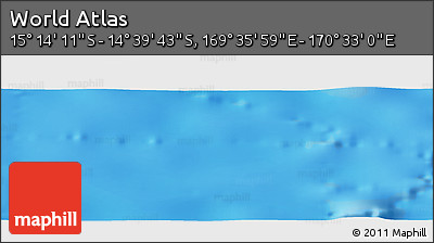 Physical Panoramic Map of the Area around 14° 56' 57" S, 170° 4' 29" E