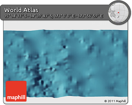 Satellite 3D Map of the Area around 14° 56' 57" S, 173° 28' 29" E