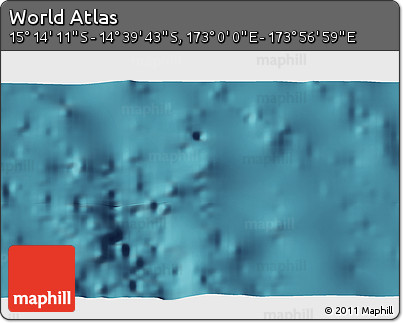 Satellite 3D Map of the Area around 14° 56' 57" S, 173° 28' 29" E