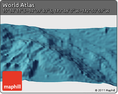 Satellite 3D Map of the Area around 14° 56' 57" S, 173° 19' 29" W
