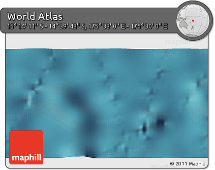 Satellite 3D Map of the Area around 14° 56' 57" S, 176° 1' 30" E