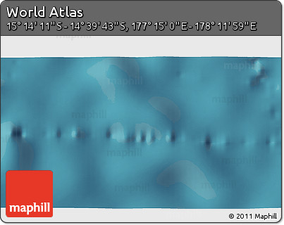 Satellite 3D Map of the Area around 14° 56' 57" S, 177° 43' 29" E
