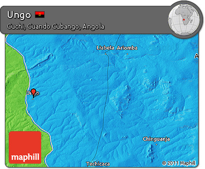 Political 3D Map of Ungo