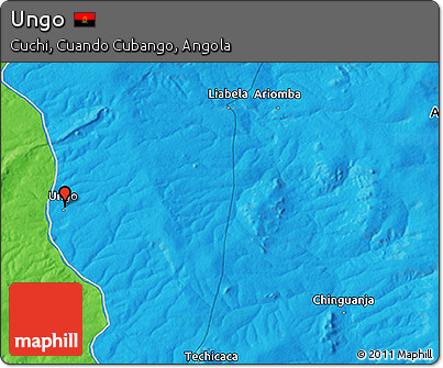 Political 3D Map of Ungo