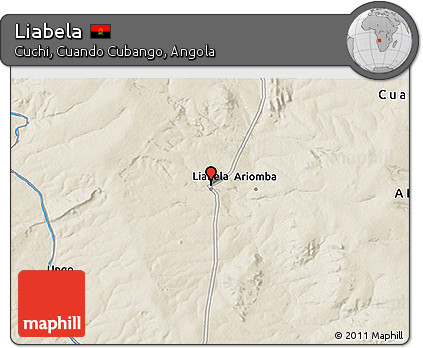 Shaded Relief 3D Map of Liabela
