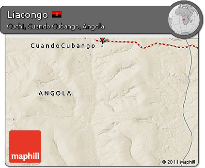 Shaded Relief 3D Map of Liacongo