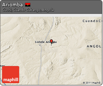 Shaded Relief 3D Map of Ariomba