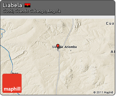 Shaded Relief 3D Map of Liabela