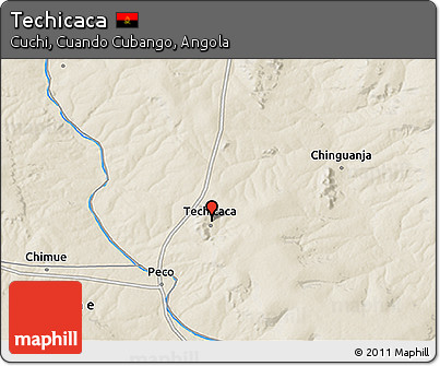 Shaded Relief 3D Map of Techicaca