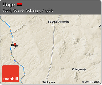 Shaded Relief 3D Map of Ungo