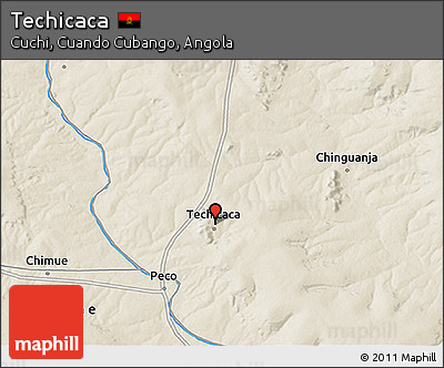 Shaded Relief 3D Map of Techicaca