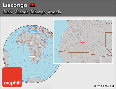 Gray Location Map of Liacongo